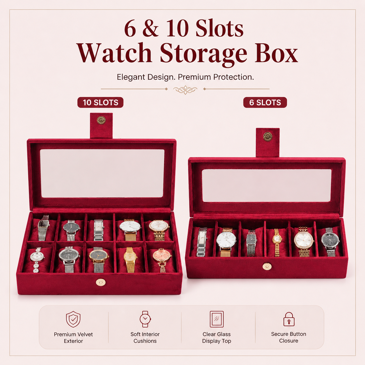 Premium Velvet Watches Box