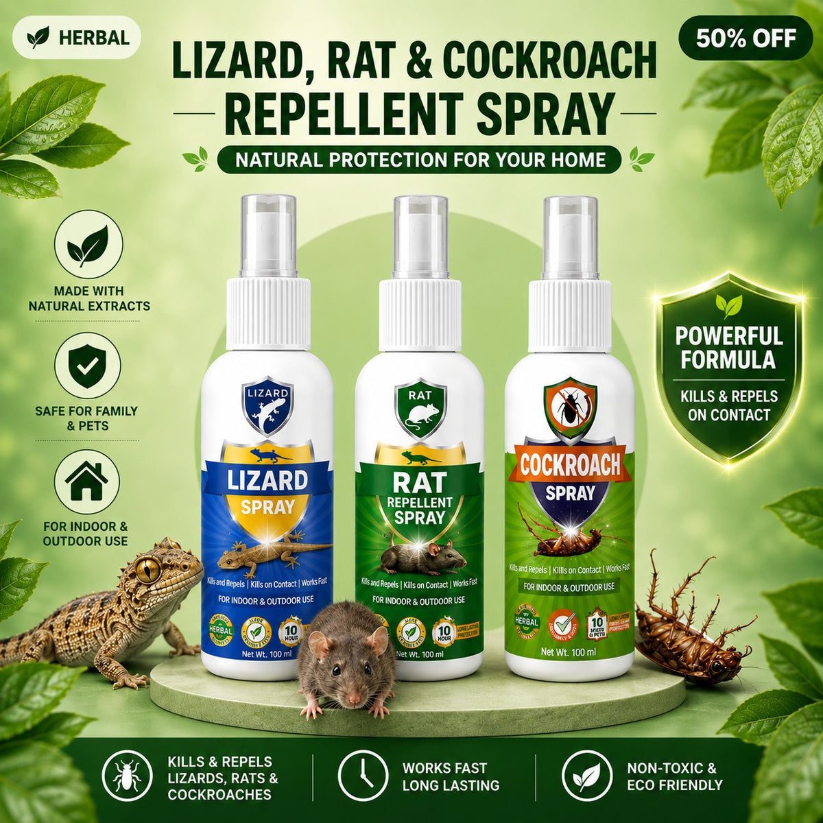 Lizard Repellent Spray for Home (BUY 1 GET 1)