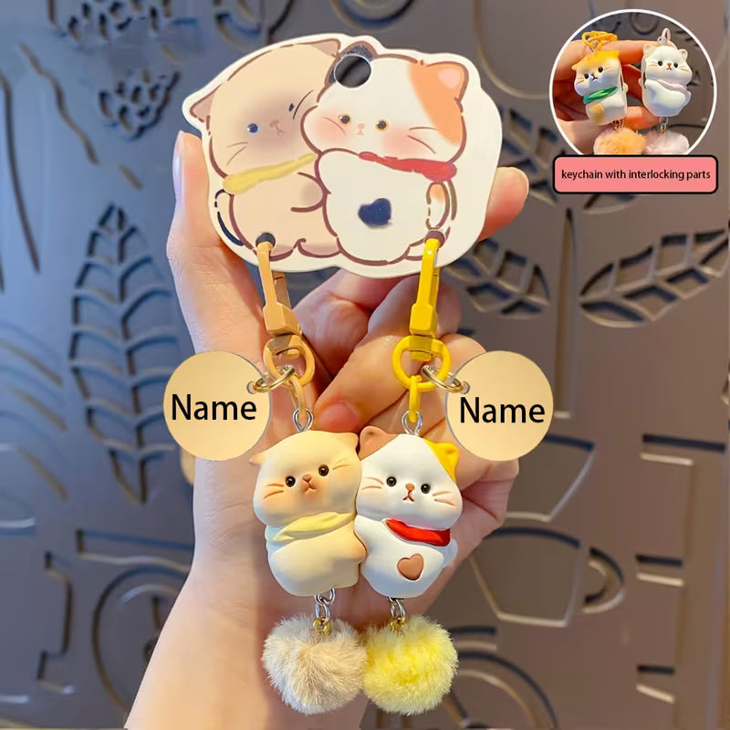 Kitten Couple Keychain
