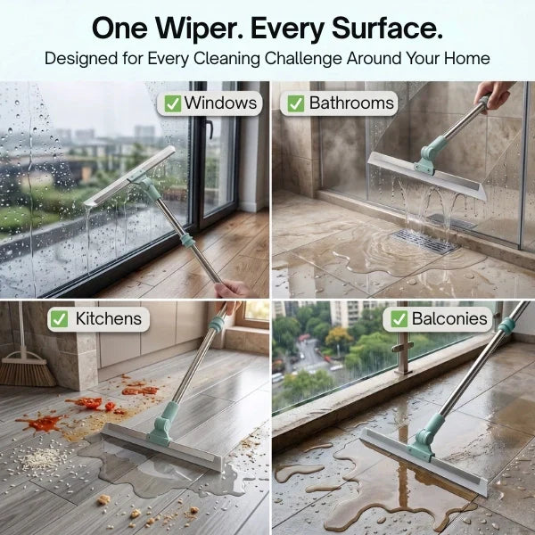 FlexiWipe 180° Multipurpose Silicon Wiper With Extendable-Rod