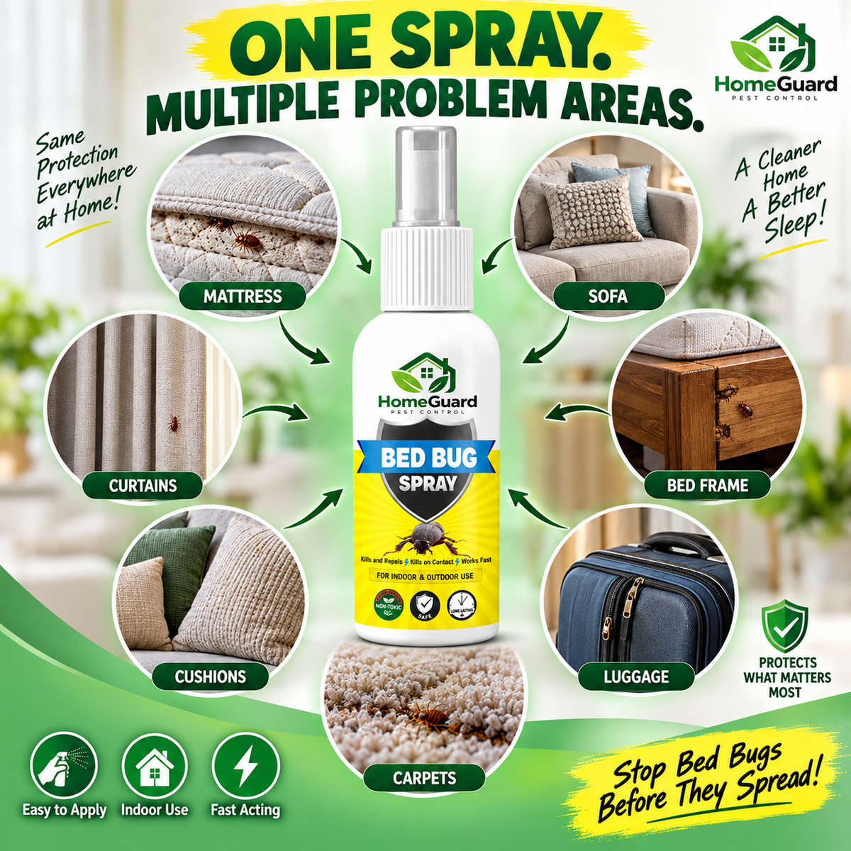 Bed Bug Spray – Fast-Acting Protection for Your Home.(Buy 1 Get 1 Free)