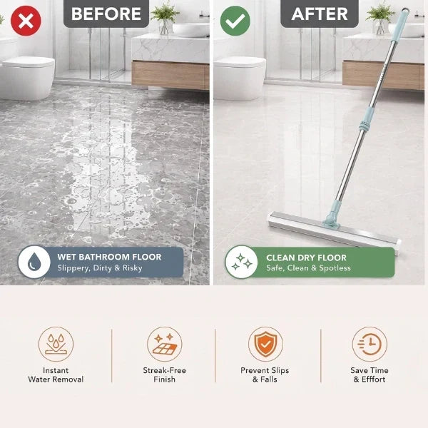 FlexiWipe 180° Multipurpose Silicon Wiper With Extendable-Rod