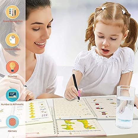 Magic Practice Copybook (4 BOOKS,1 PEN,1 GRIP,10 REFILL) – 50% OFF Today