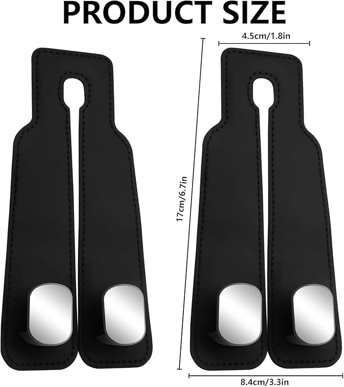 Car Seat Headrest Hook | Vegan Leather Hooks