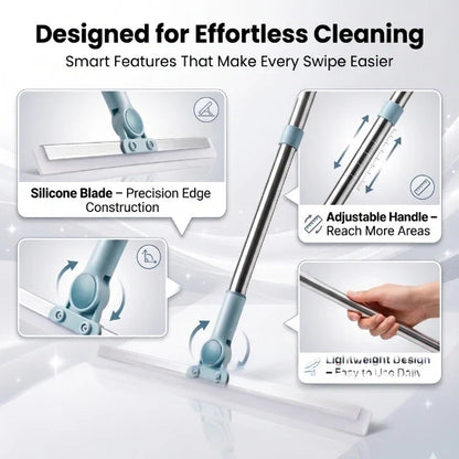FlexiWipe 180° Multipurpose Silicon Wiper With Extendable-Rod