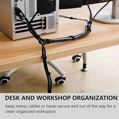 Hook and Loop Roll for Cable Management, Multi-Purpose Hook Loop Tape for Home, Office