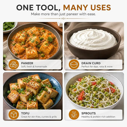 Stainless Steel Paneer Mould – 550ML Capacity (Square Shape)