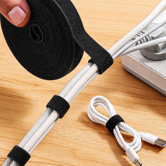 Hook and Loop Roll for Cable Management, Multi-Purpose Hook Loop Tape for Home, Office