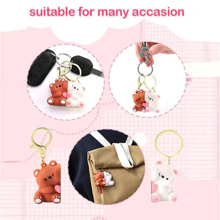 Panda Couple Keychain Set