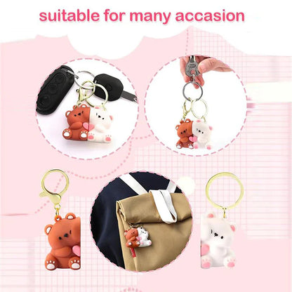 Panda Couple Keychain Set
