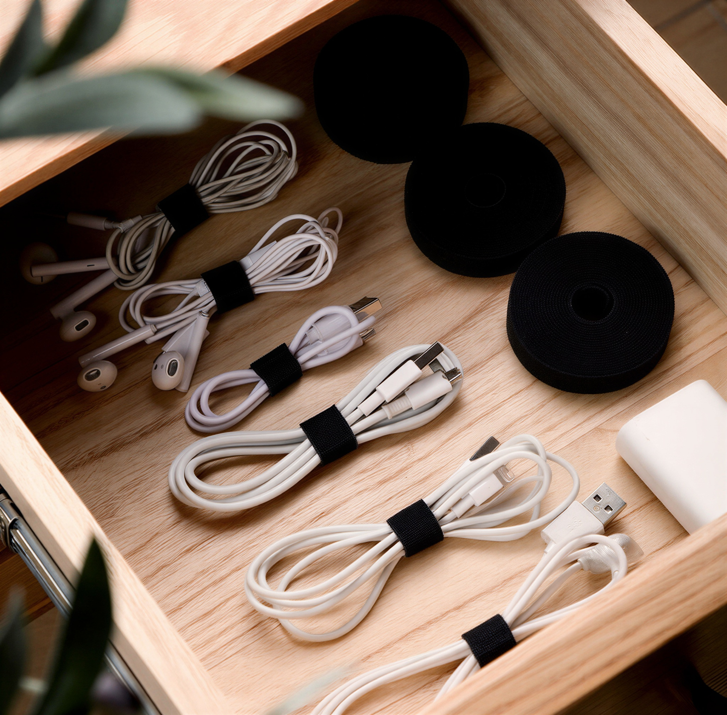Hook and Loop Roll for Cable Management, Multi-Purpose Hook Loop Tape for Home, Office