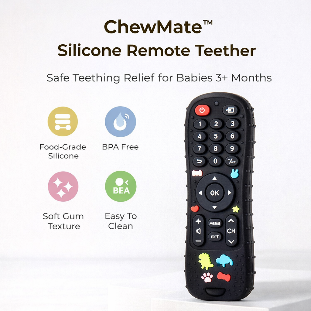 THE LITTLE LOOKERS Baby Silicone Remote Control Teether