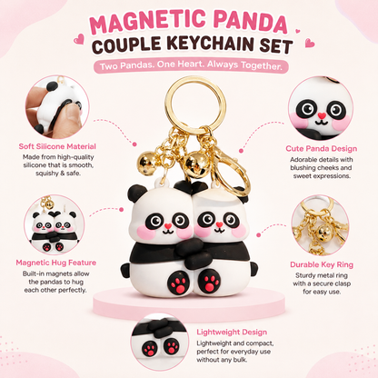 Panda Couple Keychain Set