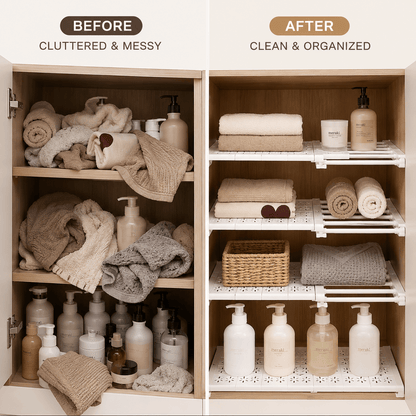 Extendable Wardrobe Shelf Organizer