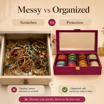 Premium Luxury Bangle Organizer Case ( Free 1 Gifts )