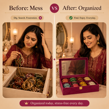 Premium Luxury Bangle Organizer Case ( Free 1 Gifts )
