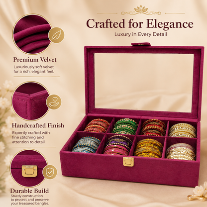 Premium Luxury Bangle Organizer Case ( Free 1 Gifts )