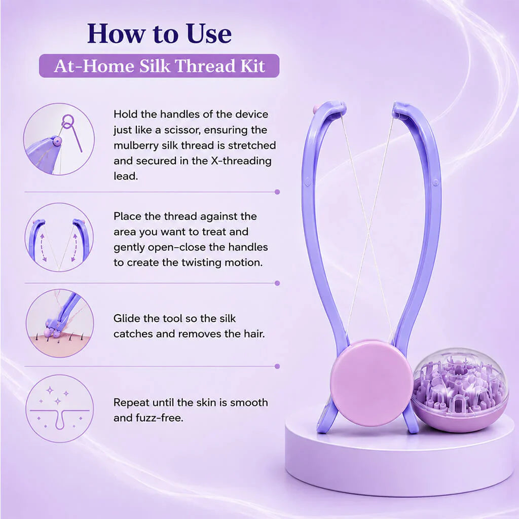 Silk Threading kit For Smooth, Hair-Free Skin in Minutes!