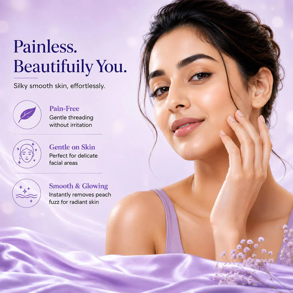 Silk Threading kit For Smooth, Hair-Free Skin in Minutes!