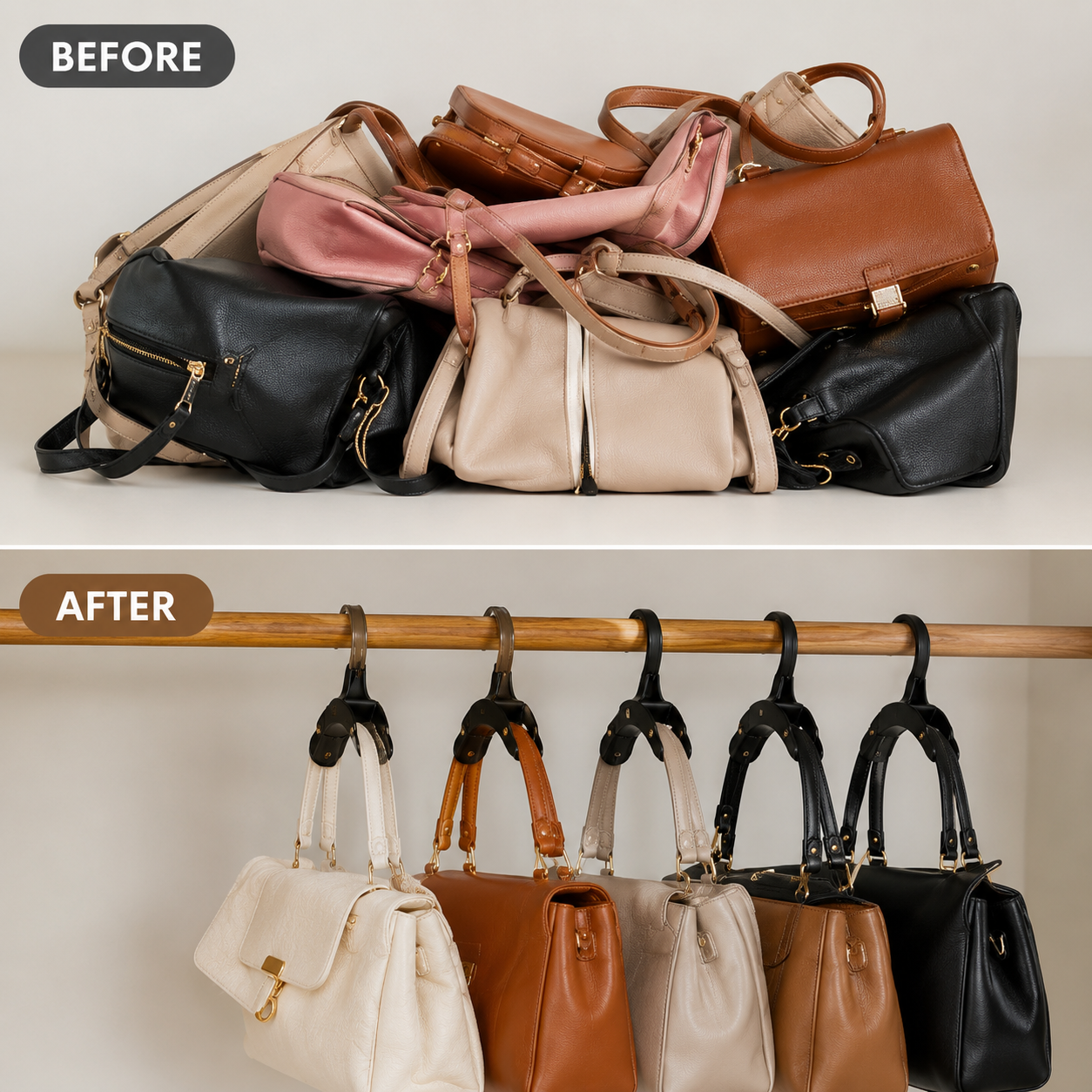 Multi-Purpose Closet Handbag Organizer Hook