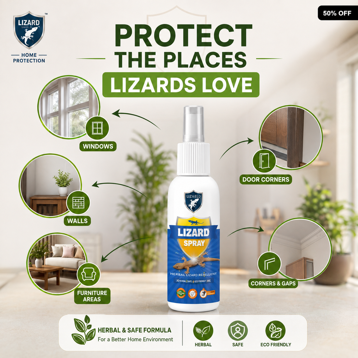 Lizard Repellent Spray for Home (BUY 1 GET 1)