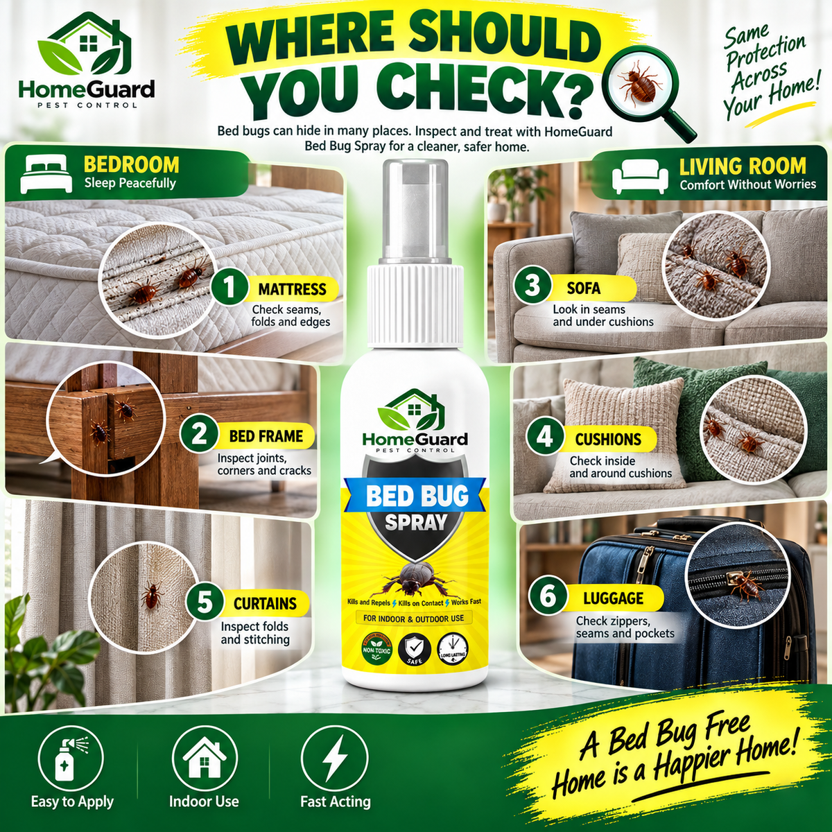 Bed Bug Spray – Fast-Acting Protection for Your Home.(Buy 1 Get 1 Free)