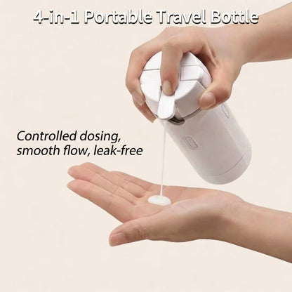 4-in-1 Travel Toiletry Bottle – Leakproof Refillable Shampoo & Lotion Dispenser