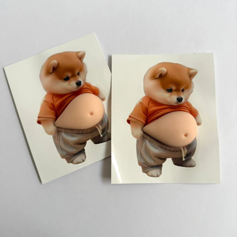 Shiba Belly Pop Sticker