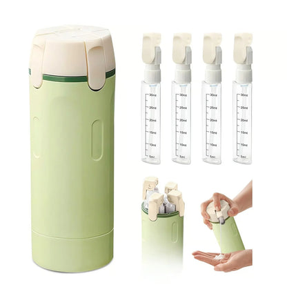 4-in-1 Travel Toiletry Bottle – Leakproof Refillable Shampoo & Lotion Dispenser