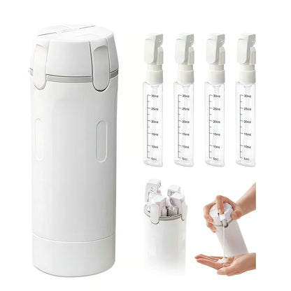 4-in-1 Travel Toiletry Bottle – Leakproof Refillable Shampoo & Lotion Dispenser