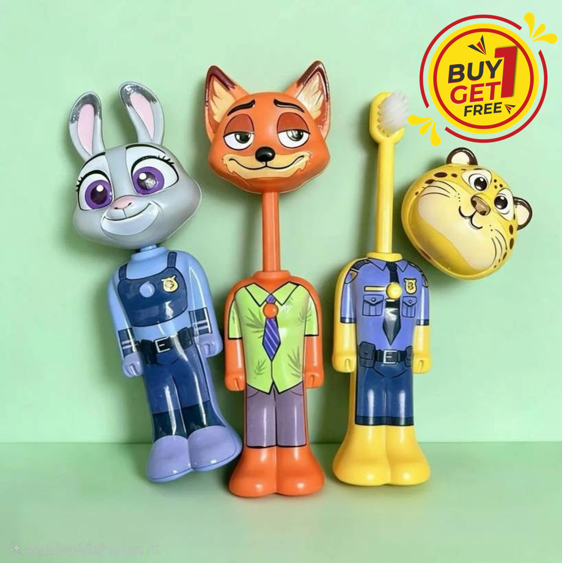 Kids Zutopiaaa Toothbrush Cute Tooth Brush, Pack of 3 Pcs | 🔥Buy 1 Get 1 Free🔥