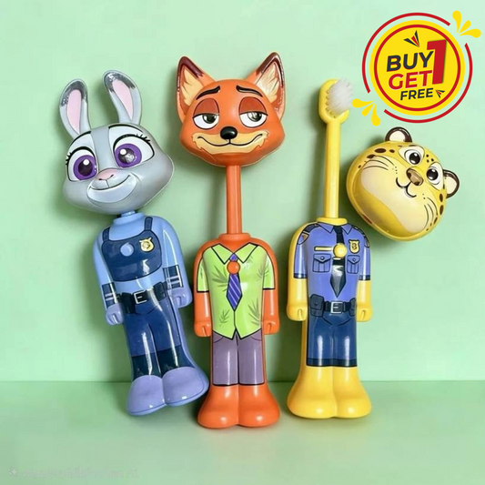 Kids Zutopiaaa Toothbrush Cute Tooth Brush, Pack of 3 Pcs | 🔥Buy 1 Get 1 Free🔥